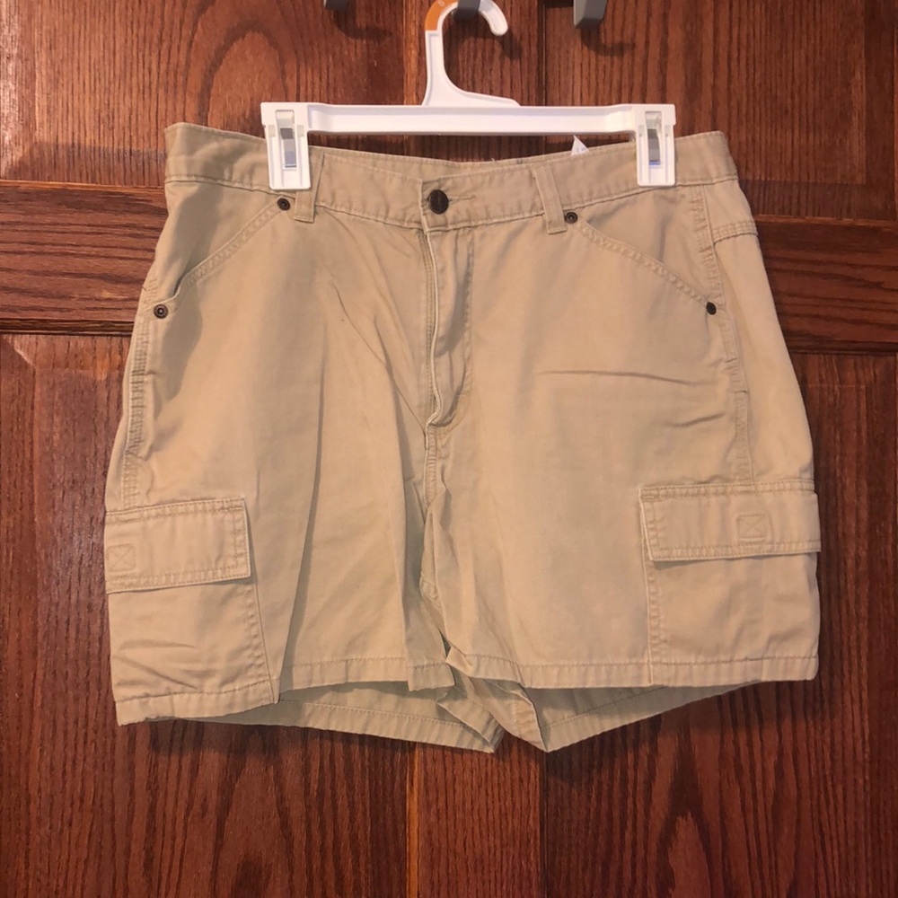 Women's Beige Cargo Shorts